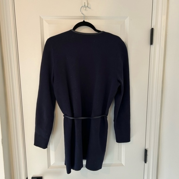 J. McLaughlin Navy Sweater with Tie (large) - Picture 3 of 5